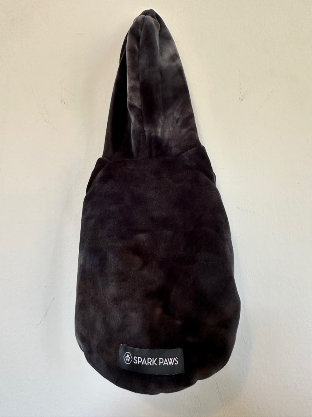 Spark Paws Black Plush Dog Hoodie
